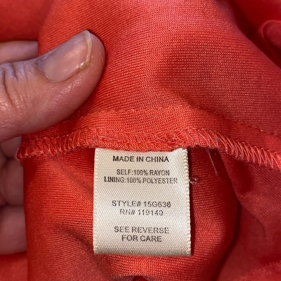 Double Zero coral embroidered lace bell sleeve Boho western linen shift dress - Picture 6 of 7